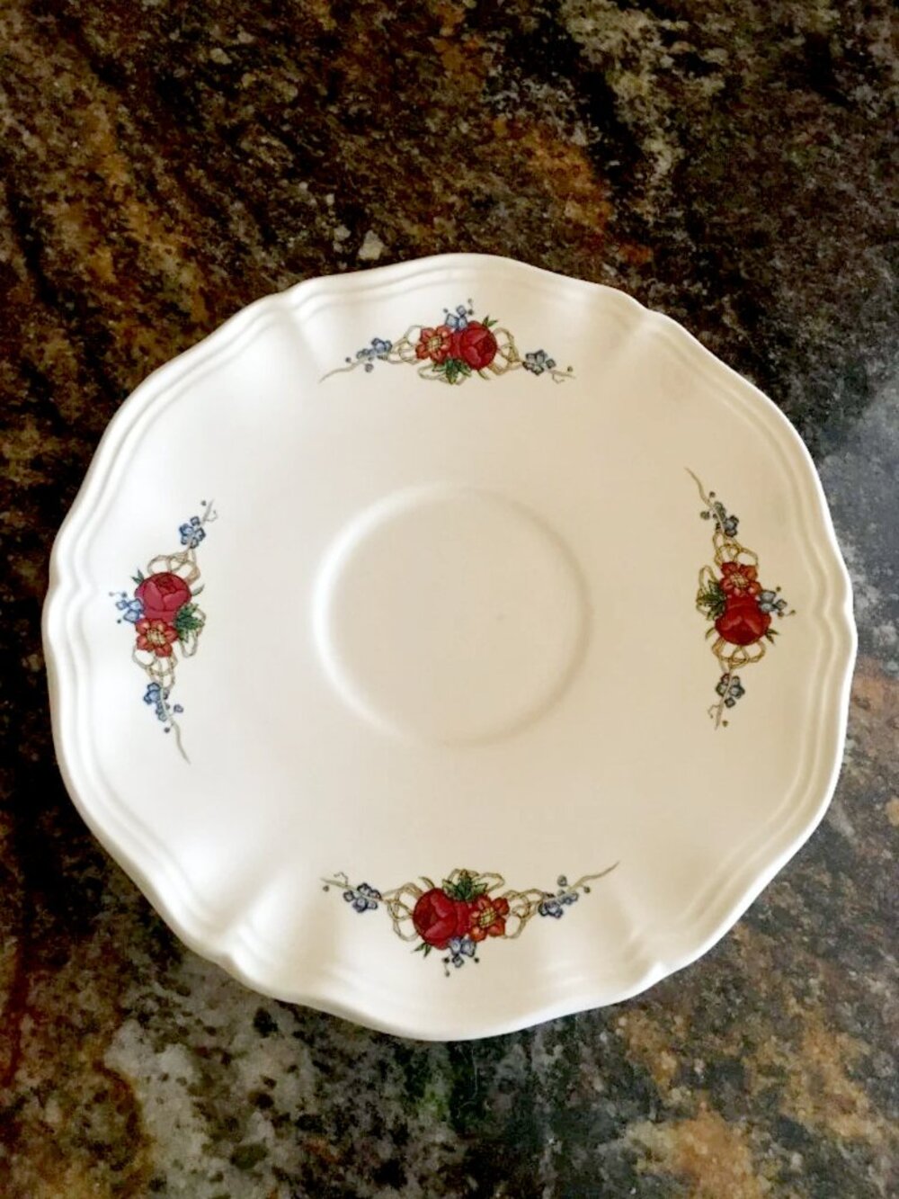 VTG Sarreguemines Obernai Henri Loux French Faience Saucer for Oversized Cup #2